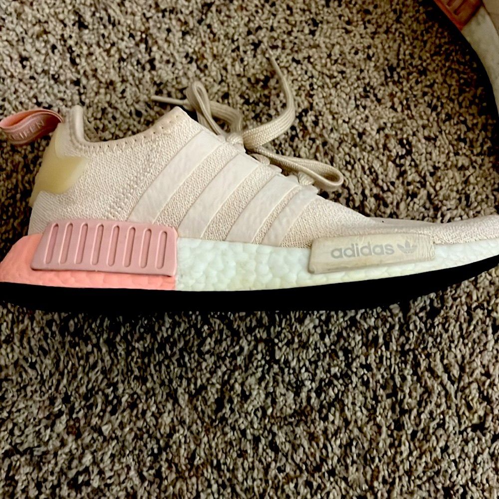 Size 7 light pink Adidas shoes